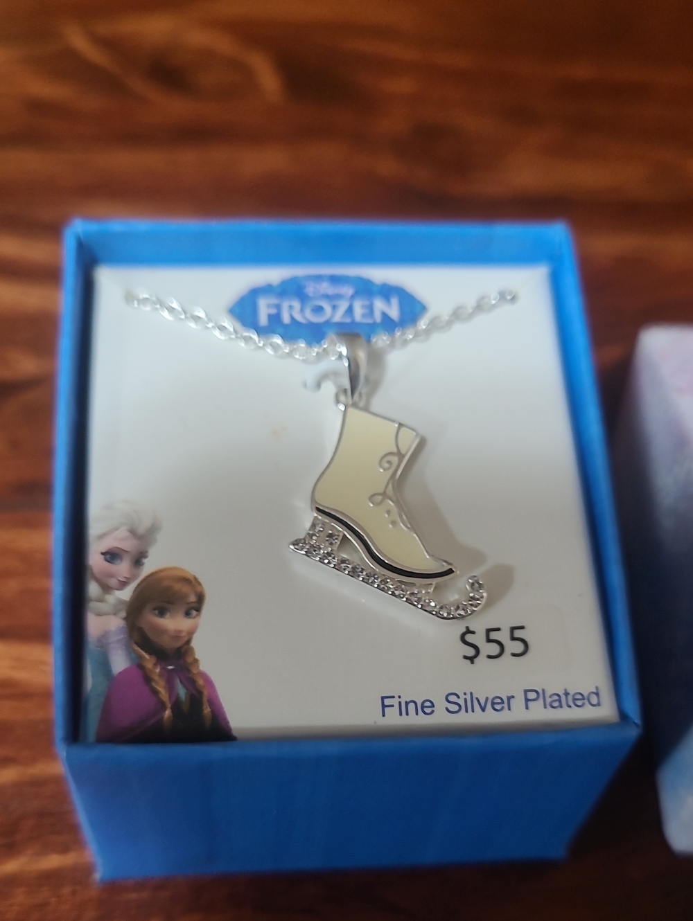 Disney Frozen Silver-Plated Cream Ice Skate Necklace